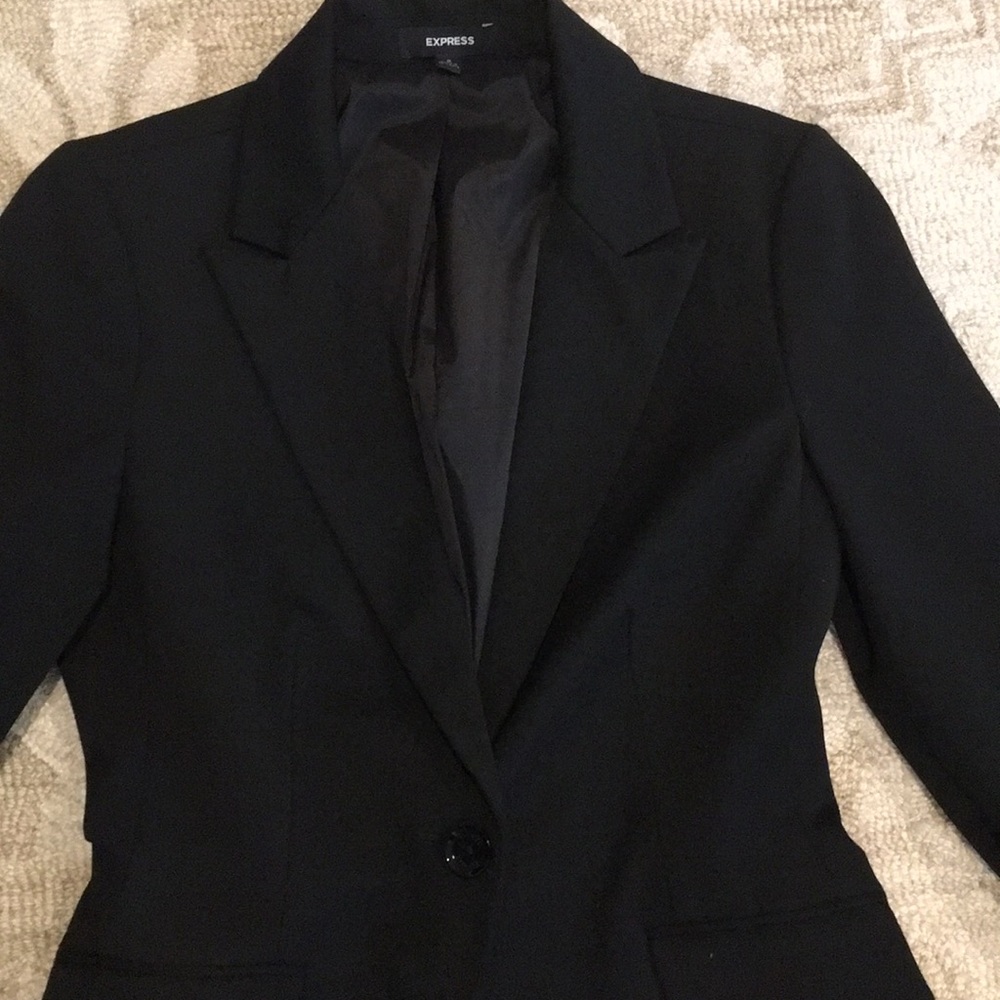 Express Fitted One-button Blazer - Picture 3 of 8